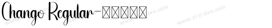 Chango Regular字体转换